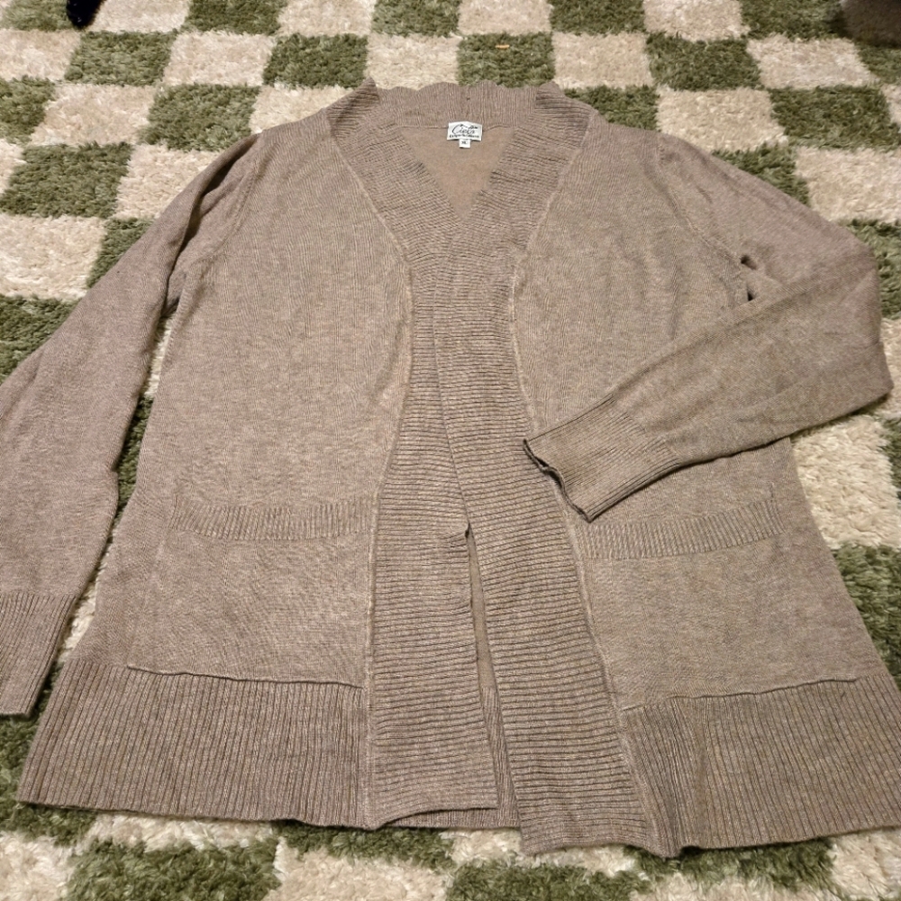 Cielo Women's Beige Cardigan Sweater